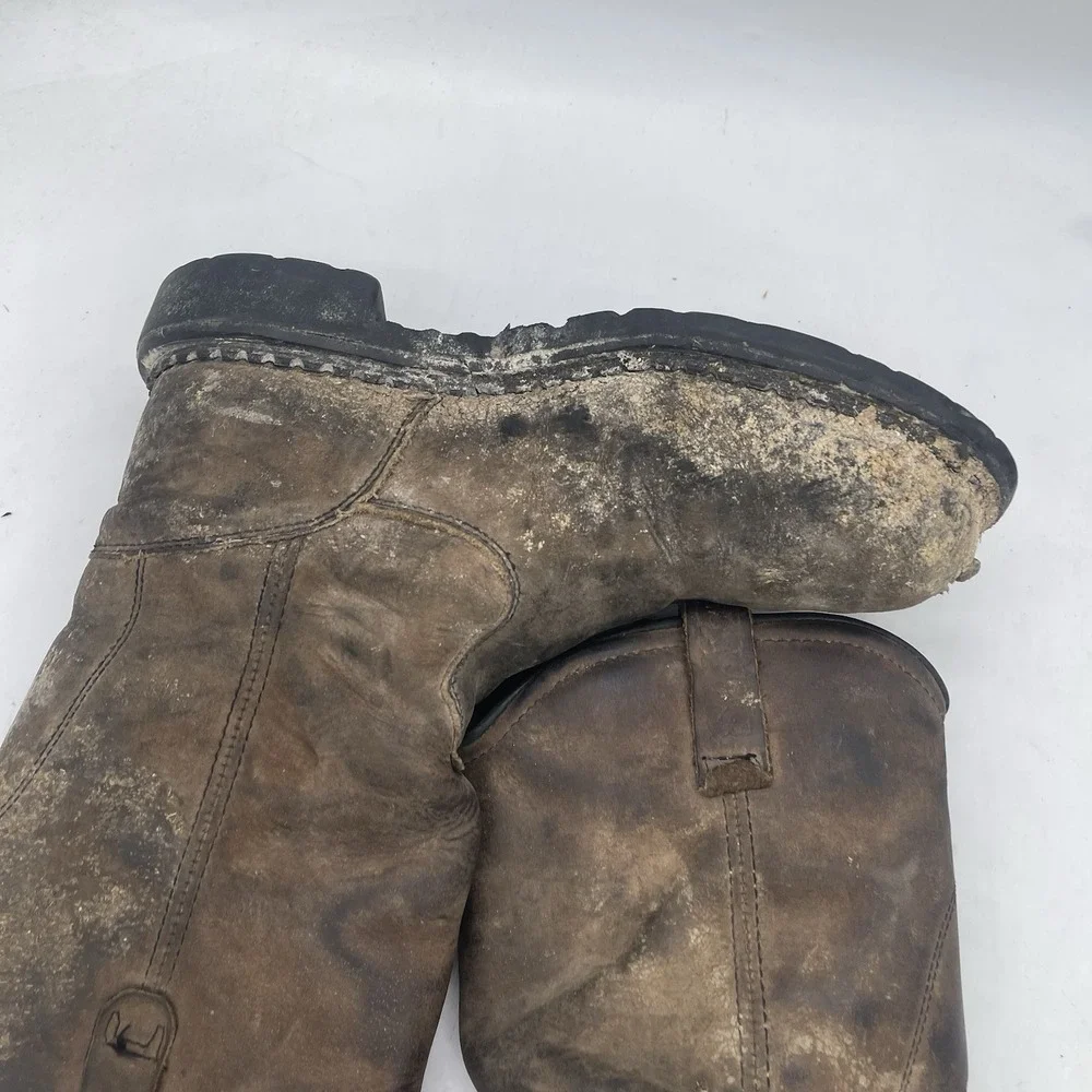 Red Wing Pecos Boots Mens 8.5 D Brown Workwear Pull On Outdoor Style 4436